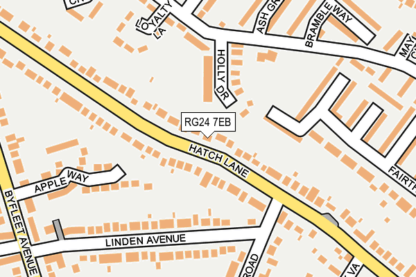 RG24 7EB map - OS OpenMap – Local (Ordnance Survey)