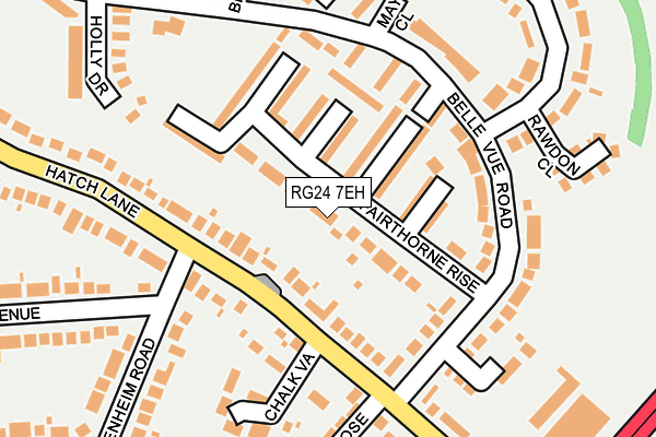 RG24 7EH map - OS OpenMap – Local (Ordnance Survey)