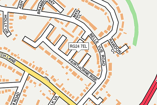 RG24 7EL map - OS OpenMap – Local (Ordnance Survey)