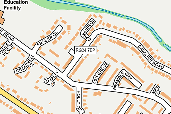 RG24 7EP map - OS OpenMap – Local (Ordnance Survey)