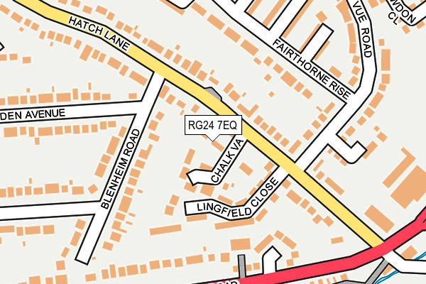 RG24 7EQ map - OS OpenMap – Local (Ordnance Survey)