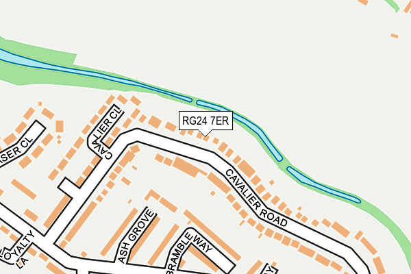 RG24 7ER map - OS OpenMap – Local (Ordnance Survey)