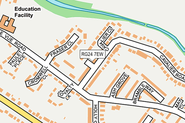 RG24 7EW map - OS OpenMap – Local (Ordnance Survey)