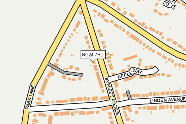 RG24 7HD map - OS OpenMap – Local (Ordnance Survey)