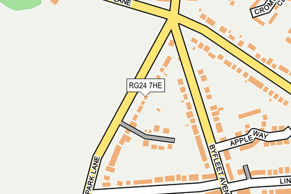 RG24 7HE map - OS OpenMap – Local (Ordnance Survey)