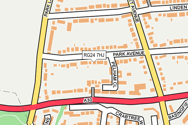 RG24 7HJ map - OS OpenMap – Local (Ordnance Survey)