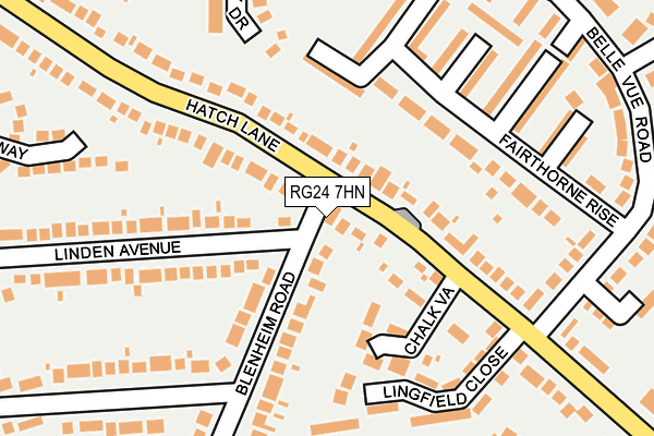 RG24 7HN map - OS OpenMap – Local (Ordnance Survey)