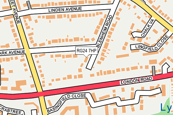 RG24 7HP map - OS OpenMap – Local (Ordnance Survey)