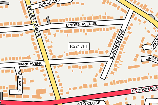 RG24 7HT map - OS OpenMap – Local (Ordnance Survey)