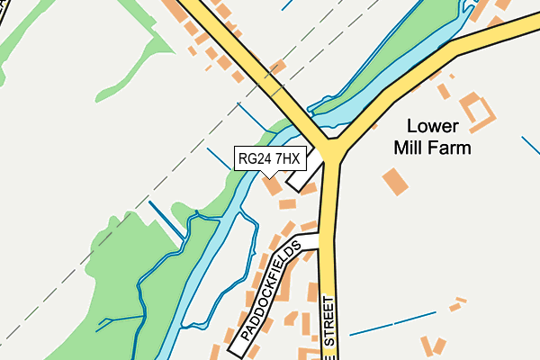 RG24 7HX map - OS OpenMap – Local (Ordnance Survey)