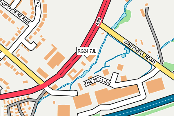 RG24 7JL map - OS OpenMap – Local (Ordnance Survey)