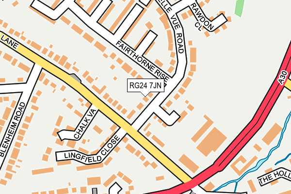 RG24 7JN map - OS OpenMap – Local (Ordnance Survey)