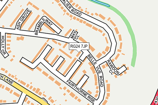 RG24 7JP map - OS OpenMap – Local (Ordnance Survey)