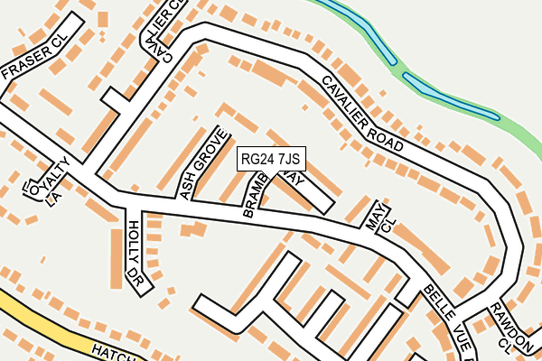 RG24 7JS map - OS OpenMap – Local (Ordnance Survey)