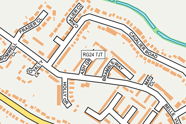 RG24 7JT map - OS OpenMap – Local (Ordnance Survey)