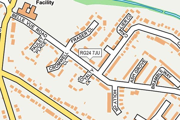 RG24 7JU map - OS OpenMap – Local (Ordnance Survey)