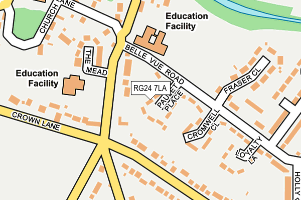 RG24 7LA map - OS OpenMap – Local (Ordnance Survey)