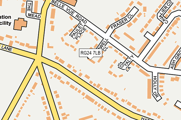 RG24 7LB map - OS OpenMap – Local (Ordnance Survey)