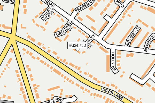 RG24 7LD map - OS OpenMap – Local (Ordnance Survey)