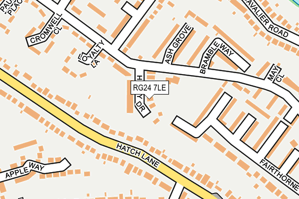 RG24 7LE map - OS OpenMap – Local (Ordnance Survey)