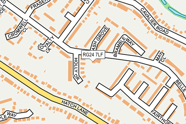 RG24 7LF map - OS OpenMap – Local (Ordnance Survey)