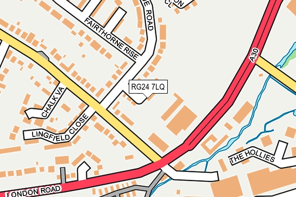 RG24 7LQ map - OS OpenMap – Local (Ordnance Survey)
