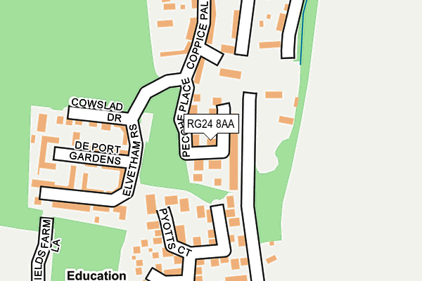 RG24 8AA map - OS OpenMap – Local (Ordnance Survey)