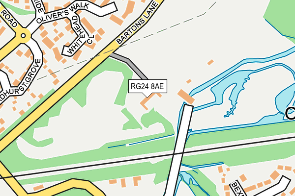 RG24 8AE map - OS OpenMap – Local (Ordnance Survey)