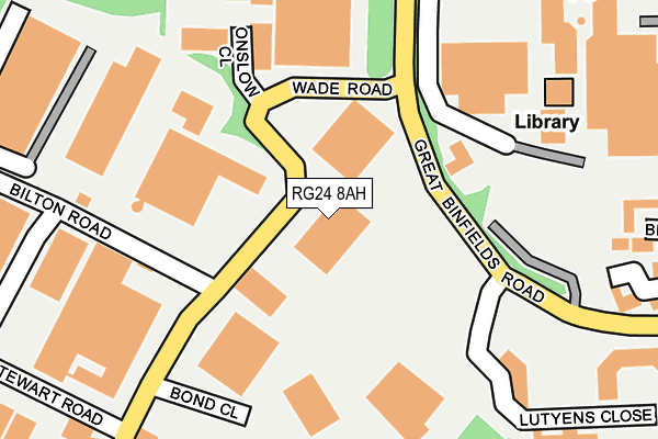 RG24 8AH map - OS OpenMap – Local (Ordnance Survey)