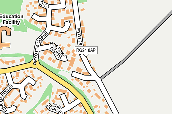 RG24 8AP map - OS OpenMap – Local (Ordnance Survey)