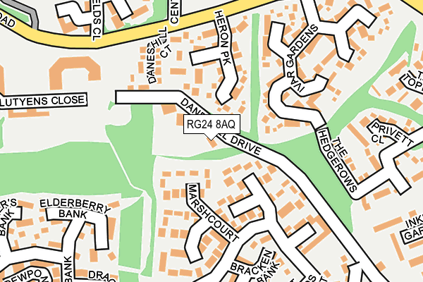 RG24 8AQ map - OS OpenMap – Local (Ordnance Survey)