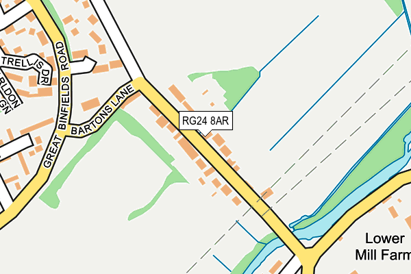 RG24 8AR map - OS OpenMap – Local (Ordnance Survey)