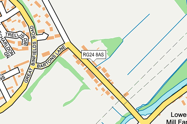 RG24 8AS map - OS OpenMap – Local (Ordnance Survey)