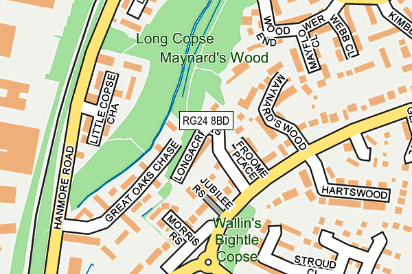RG24 8BD map - OS OpenMap – Local (Ordnance Survey)