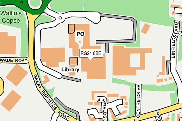 RG24 8BE map - OS OpenMap – Local (Ordnance Survey)