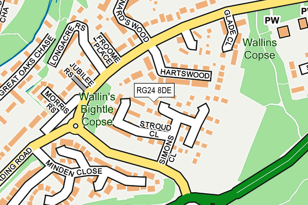 RG24 8DE map - OS OpenMap – Local (Ordnance Survey)