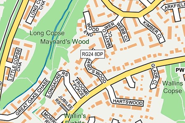 RG24 8DP map - OS OpenMap – Local (Ordnance Survey)