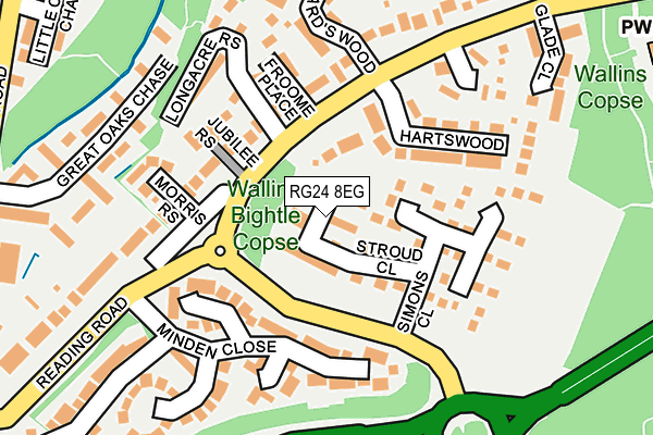 RG24 8EG map - OS OpenMap – Local (Ordnance Survey)