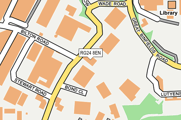 RG24 8EN map - OS OpenMap – Local (Ordnance Survey)