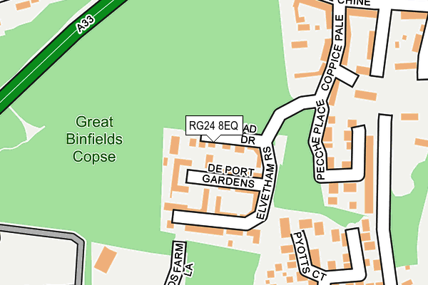 RG24 8EQ map - OS OpenMap – Local (Ordnance Survey)