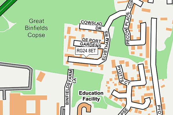 RG24 8ET map - OS OpenMap – Local (Ordnance Survey)