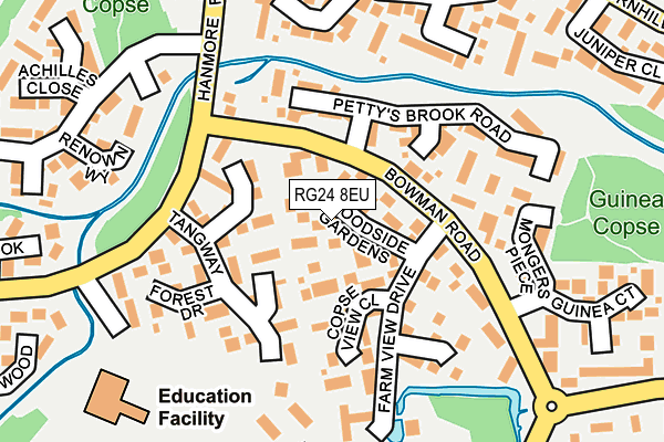 RG24 8EU map - OS OpenMap – Local (Ordnance Survey)