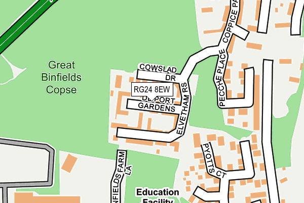 RG24 8EW map - OS OpenMap – Local (Ordnance Survey)