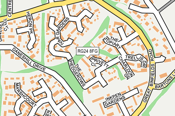 RG24 8FG map - OS OpenMap – Local (Ordnance Survey)