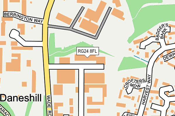 RG24 8FL map - OS OpenMap – Local (Ordnance Survey)