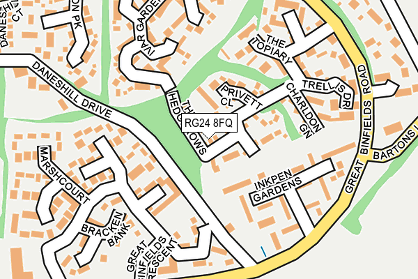 RG24 8FQ map - OS OpenMap – Local (Ordnance Survey)