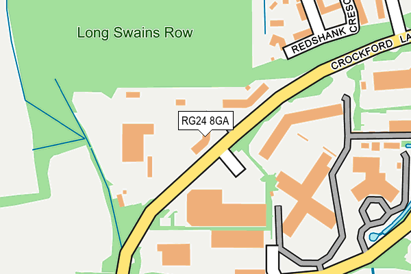 RG24 8GA map - OS OpenMap – Local (Ordnance Survey)