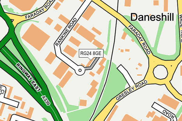 RG24 8GE map - OS OpenMap – Local (Ordnance Survey)
