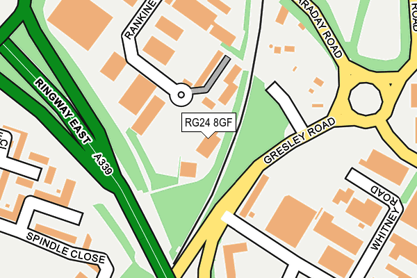 RG24 8GF map - OS OpenMap – Local (Ordnance Survey)