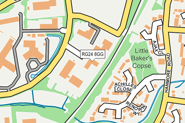 RG24 8GG map - OS OpenMap – Local (Ordnance Survey)